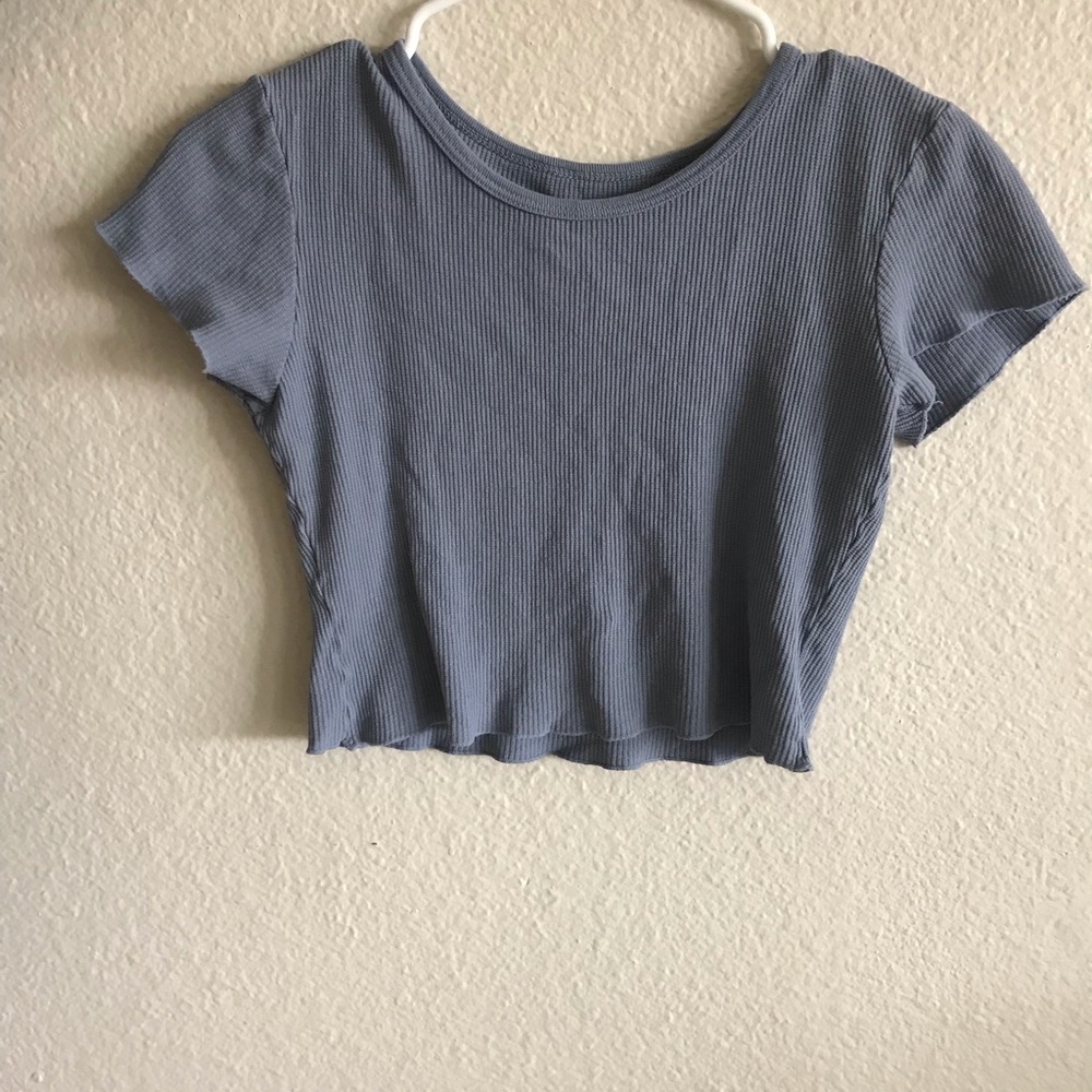 Blue brandy cropped top